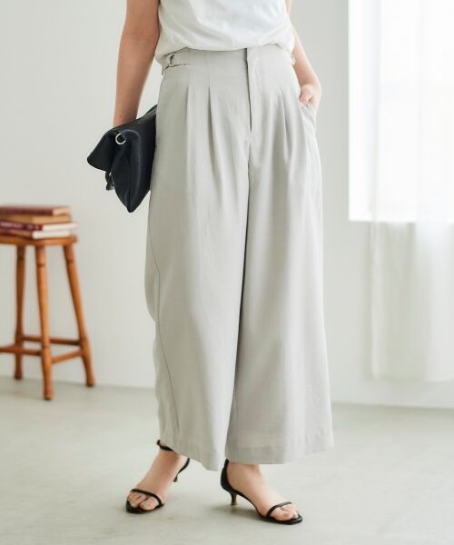 le.coeur blanc / ルクールブラン その他パンツ | 《手洗い可能》タンブラーブッチャータックワイドパンツ | 詳細2