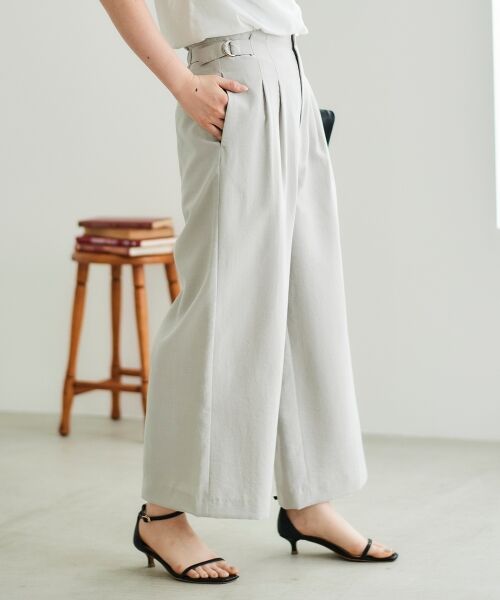 le.coeur blanc / ルクールブラン その他パンツ | 《手洗い可能》タンブラーブッチャータックワイドパンツ | 詳細3