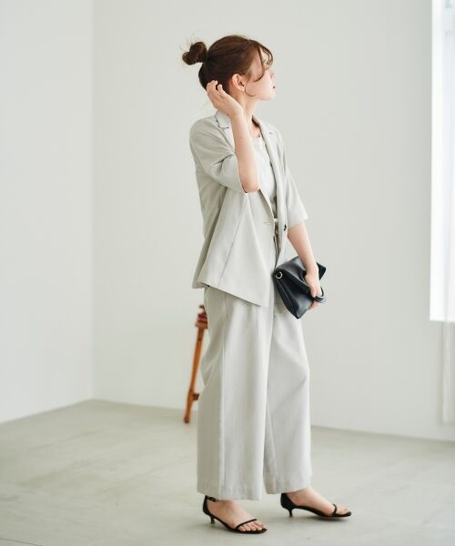 le.coeur blanc / ルクールブラン その他パンツ | 《手洗い可能》タンブラーブッチャータックワイドパンツ | 詳細6