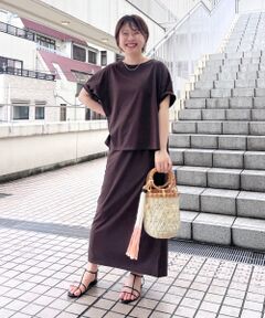 le.coeur blanc / ルクールブラン ロング・マキシ丈ワンピース | MVS天竺プルオーバー×スカートセット