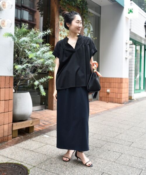 le.coeur blanc / ルクールブラン ロング・マキシ丈ワンピース | MVS天竺プルオーバー×スカートセット | 詳細10