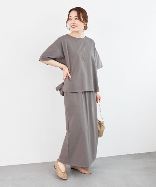 le.coeur blanc / ルクールブラン ロング・マキシ丈ワンピース | MVS天竺プルオーバー×スカートセット | 詳細14