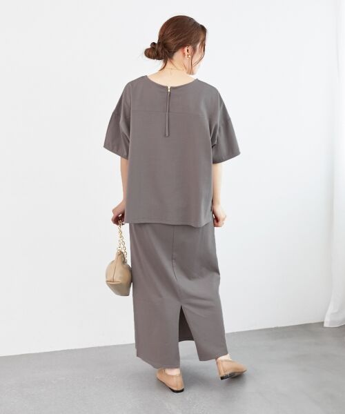 le.coeur blanc / ルクールブラン ロング・マキシ丈ワンピース | MVS天竺プルオーバー×スカートセット | 詳細16