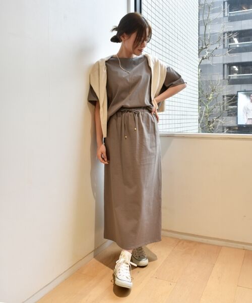 le.coeur blanc / ルクールブラン ロング・マキシ丈ワンピース | MVS天竺プルオーバー×スカートセット | 詳細18