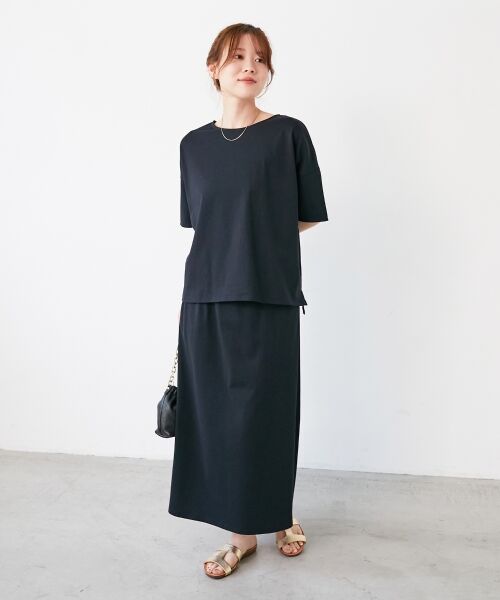 le.coeur blanc / ルクールブラン ロング・マキシ丈ワンピース | MVS天竺プルオーバー×スカートセット | 詳細2