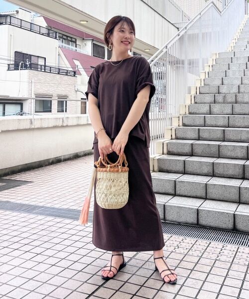 le.coeur blanc / ルクールブラン ロング・マキシ丈ワンピース | MVS天竺プルオーバー×スカートセット | 詳細22