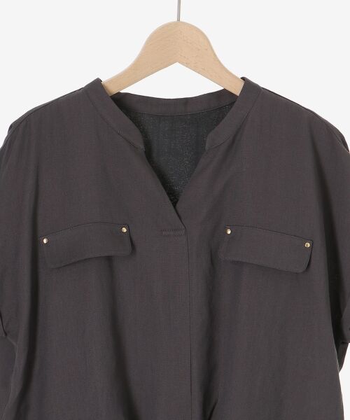 le.coeur blanc / ルクールブラン ロング・マキシ丈ワンピース | 《手洗い可能》リネンライクフロントポケットワンピース | 詳細19