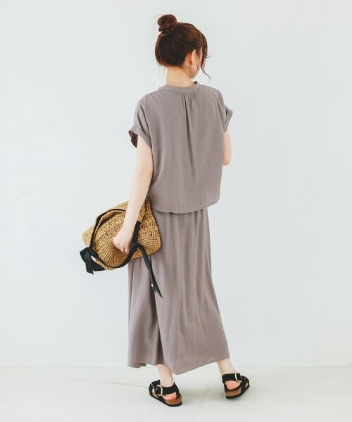 le.coeur blanc / ルクールブラン ロング・マキシ丈ワンピース | 《手洗い可能》リネンライクフロントポケットワンピース | 詳細6