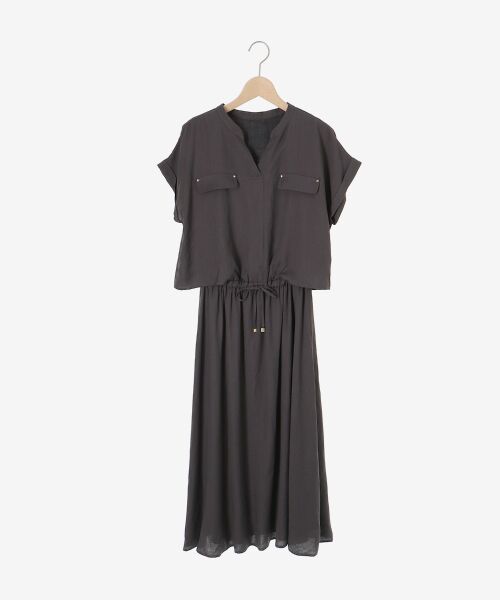 le.coeur blanc / ルクールブラン ロング・マキシ丈ワンピース | 《手洗い可能》リネンライクフロントポケットワンピース | 詳細9