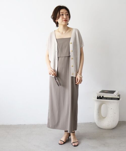 le.coeur blanc / ルクールブラン ロング・マキシ丈ワンピース | RNストレッチキャミワンピース | 詳細12