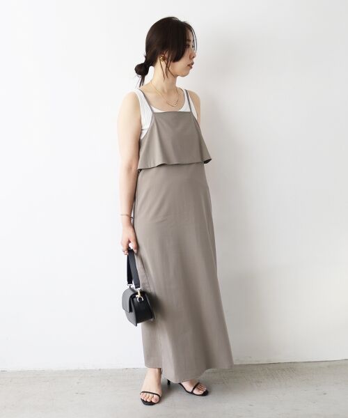 le.coeur blanc / ルクールブラン ロング・マキシ丈ワンピース | RNストレッチキャミワンピース | 詳細14