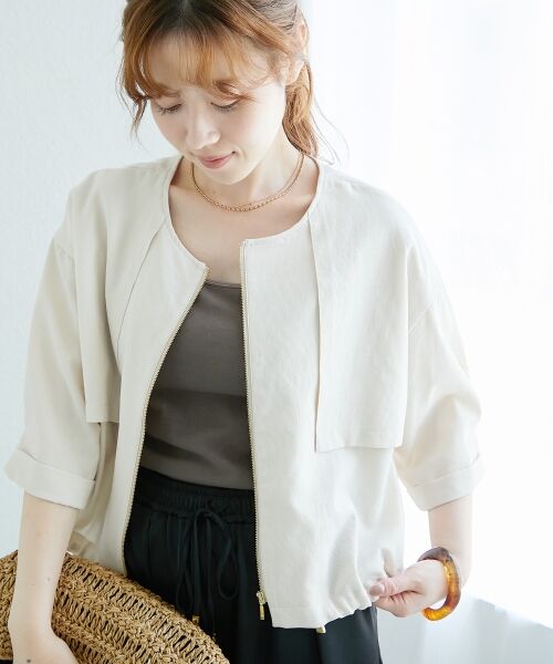le.coeur blanc / ルクールブラン ブルゾン | 《名品アイテム》リネンライクライトブルゾン | 詳細2