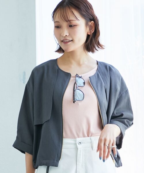 le.coeur blanc / ルクールブラン ブルゾン | 《名品アイテム》リネンライクライトブルゾン | 詳細25