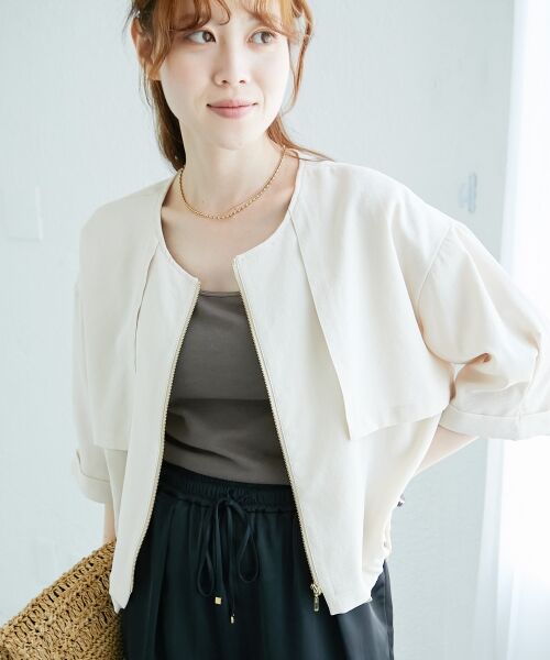 le.coeur blanc / ルクールブラン ブルゾン | 《名品アイテム》リネンライクライトブルゾン | 詳細3