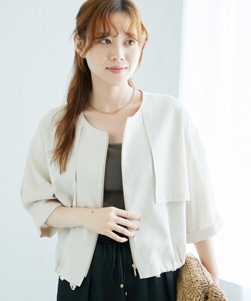 le.coeur blanc / ルクールブラン ブルゾン | 《名品アイテム》リネンライクライトブルゾン | 詳細5