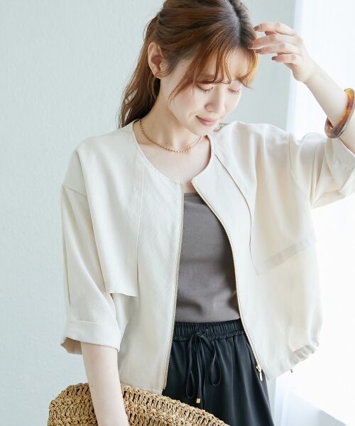 le.coeur blanc / ルクールブラン ブルゾン | 《名品アイテム》リネンライクライトブルゾン | 詳細6