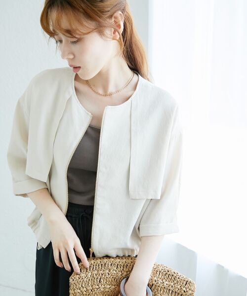 le.coeur blanc / ルクールブラン ブルゾン | 《名品アイテム》リネンライクライトブルゾン | 詳細7