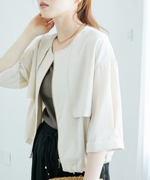 le.coeur blanc / ルクールブラン ブルゾン | 《名品アイテム》リネンライクライトブルゾン | 詳細8