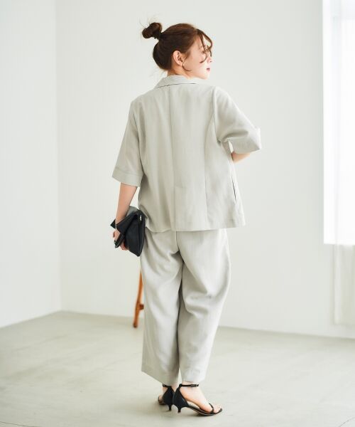 le.coeur blanc / ルクールブラン その他アウター | 《シャツ感覚でラフに羽織れる》タンブラーブッチャーハーフスリーブジャケット | 詳細19