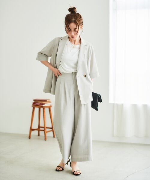 le.coeur blanc / ルクールブラン その他アウター | 《シャツ感覚でラフに羽織れる》タンブラーブッチャーハーフスリーブジャケット | 詳細20