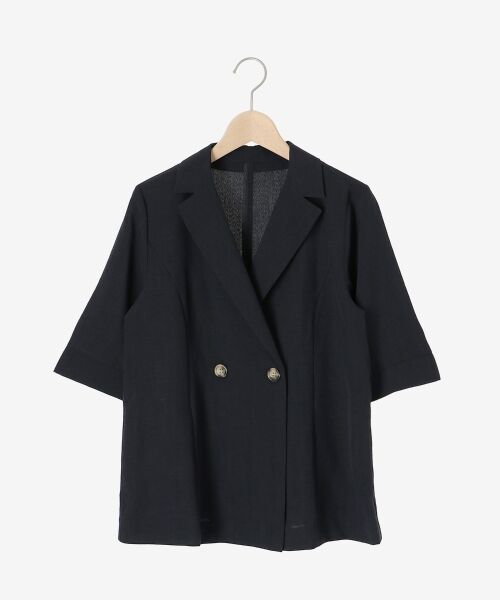 le.coeur blanc / ルクールブラン その他アウター | 《シャツ感覚でラフに羽織れる》タンブラーブッチャーハーフスリーブジャケット | 詳細22