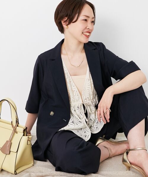 le.coeur blanc / ルクールブラン その他アウター | 《シャツ感覚でラフに羽織れる》タンブラーブッチャーハーフスリーブジャケット | 詳細27