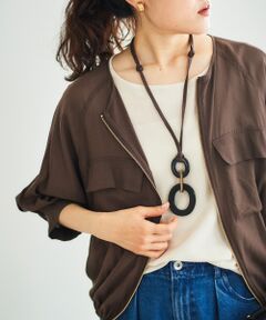 le.coeur blanc / ルクールブラン ブルゾン | 《手洗い可能》ダブルポケットシアーブルゾン