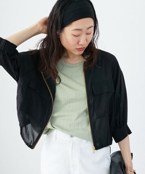 le.coeur blanc / ルクールブラン ブルゾン | 《手洗い可能》ダブルポケットシアーブルゾン | 詳細13