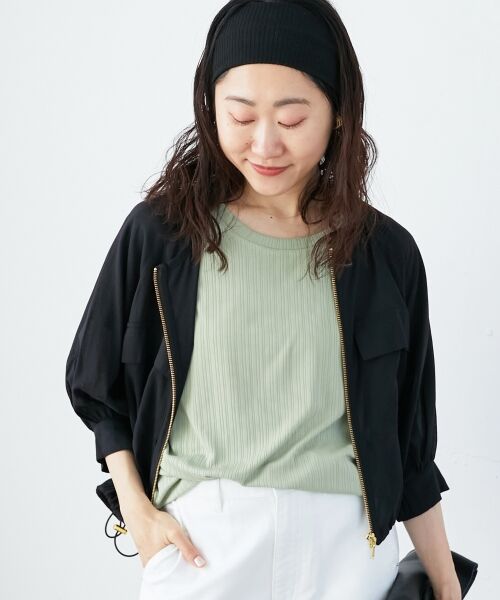 le.coeur blanc / ルクールブラン ブルゾン | 《手洗い可能》ダブルポケットシアーブルゾン | 詳細14