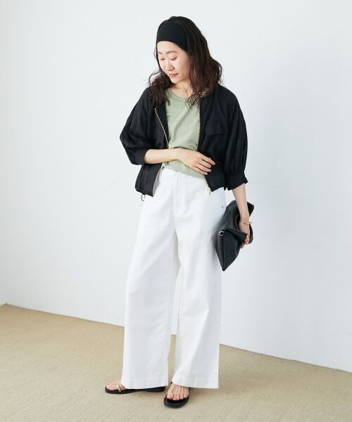 le.coeur blanc / ルクールブラン ブルゾン | 《手洗い可能》ダブルポケットシアーブルゾン | 詳細18