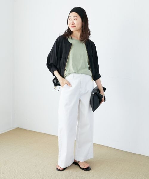 le.coeur blanc / ルクールブラン ブルゾン | 《手洗い可能》ダブルポケットシアーブルゾン | 詳細19