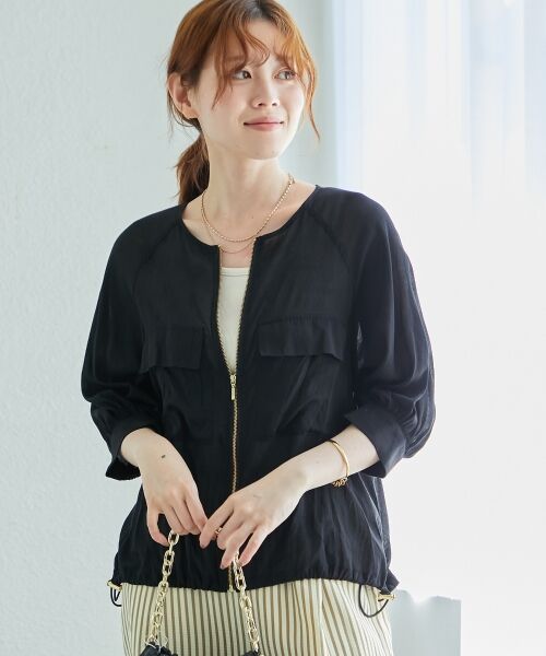 le.coeur blanc / ルクールブラン ブルゾン | 《手洗い可能》ダブルポケットシアーブルゾン | 詳細3