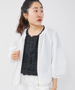 le.coeur blanc / ルクールブラン ブルゾン | 《手洗い可能》カラミタンブラーランタンスリーブブルゾン