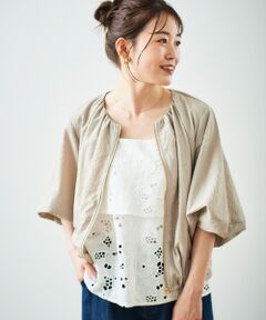 le.coeur blanc / ルクールブラン ブルゾン | 《手洗い可能》カラミタンブラーランタンスリーブブルゾン