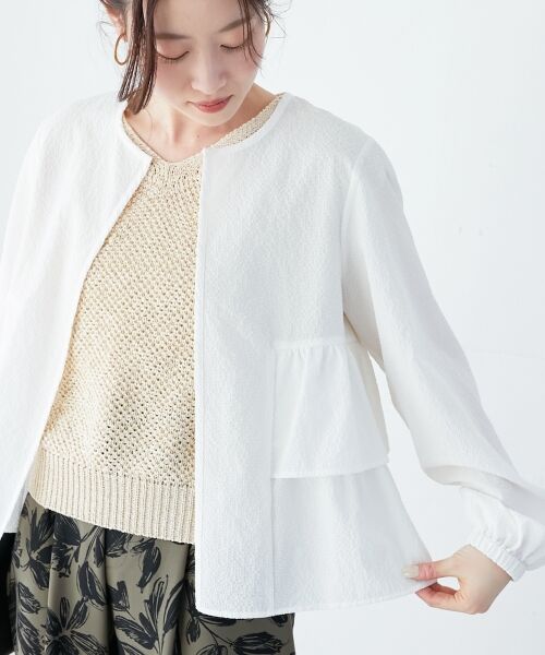 le.coeur blanc / ルクールブラン ブルゾン | 《大人気マストアイテム！》カラミタンブラーフリルブルゾン | 詳細20