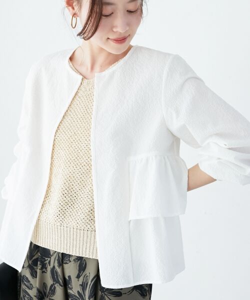 le.coeur blanc / ルクールブラン ブルゾン | 《大人気マストアイテム！》カラミタンブラーフリルブルゾン | 詳細21