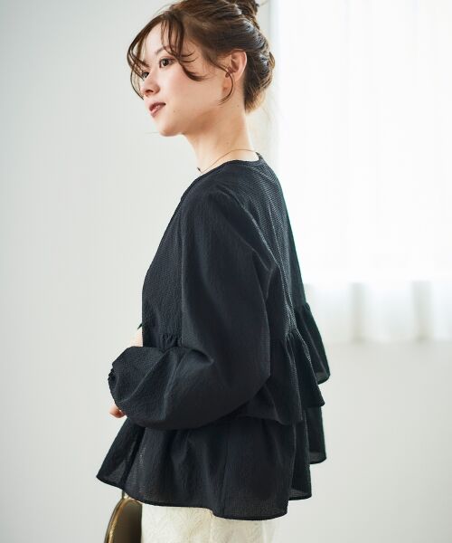 le.coeur blanc / ルクールブラン ブルゾン | 《大人気マストアイテム！》カラミタンブラーフリルブルゾン | 詳細5