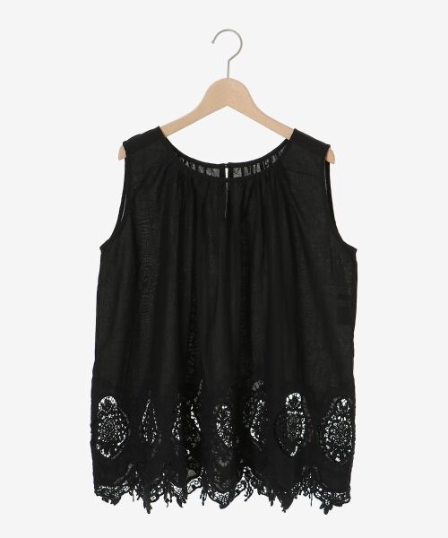 le.coeur blanc / ルクールブラン シャツ・ブラウス | Fanaka裾レースノースリーブ | 詳細1