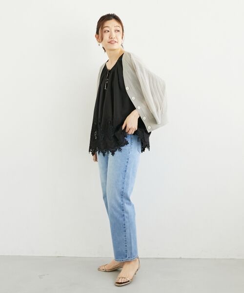 le.coeur blanc / ルクールブラン シャツ・ブラウス | Fanaka裾レースノースリーブ | 詳細11