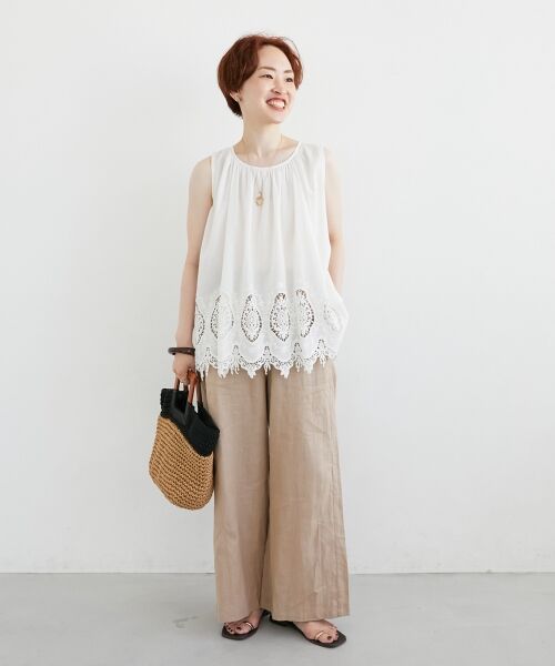 le.coeur blanc / ルクールブラン シャツ・ブラウス | Fanaka裾レースノースリーブ | 詳細22