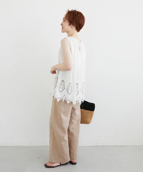 le.coeur blanc / ルクールブラン シャツ・ブラウス | Fanaka裾レースノースリーブ | 詳細24