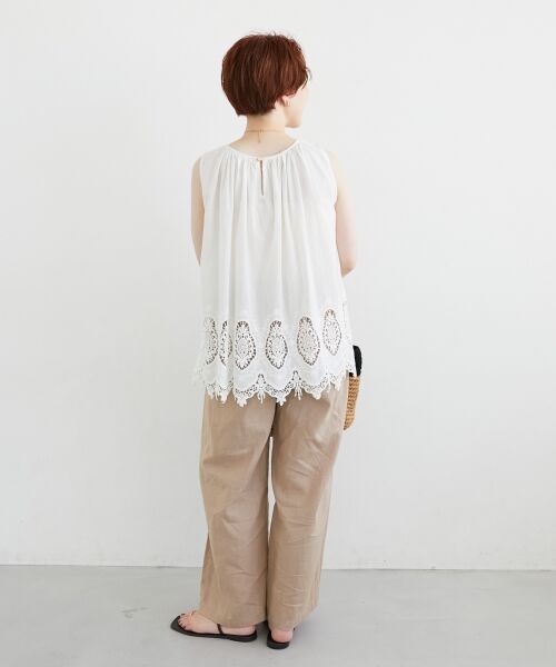 le.coeur blanc / ルクールブラン シャツ・ブラウス | Fanaka裾レースノースリーブ | 詳細25