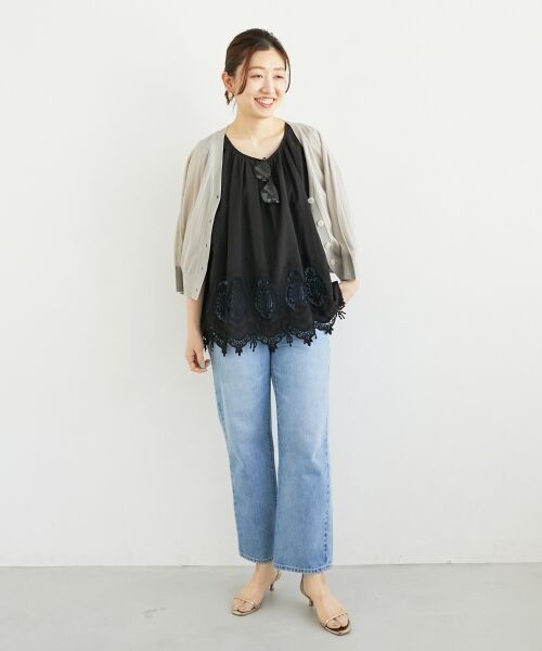 le.coeur blanc / ルクールブラン シャツ・ブラウス | Fanaka裾レースノースリーブ | 詳細7