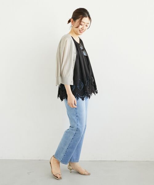 le.coeur blanc / ルクールブラン シャツ・ブラウス | Fanaka裾レースノースリーブ | 詳細9
