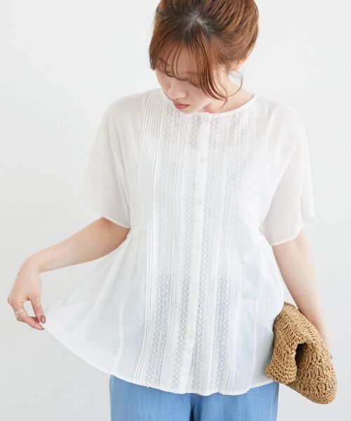 le.coeur blanc / ルクールブラン シャツ・ブラウス | Fanakaレース2wayブラウス | 詳細2