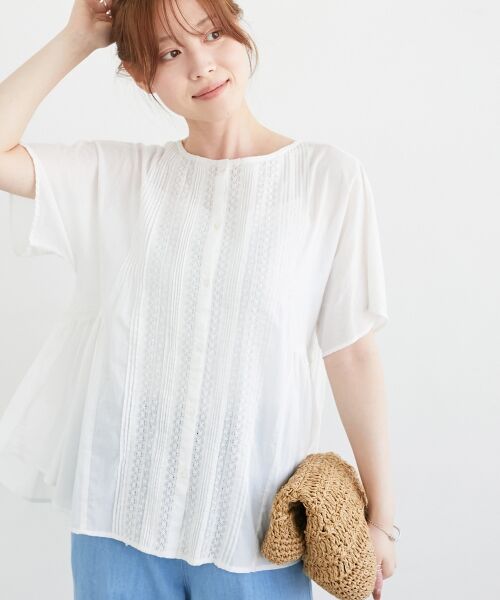 le.coeur blanc / ルクールブラン シャツ・ブラウス | Fanakaレース2wayブラウス | 詳細3