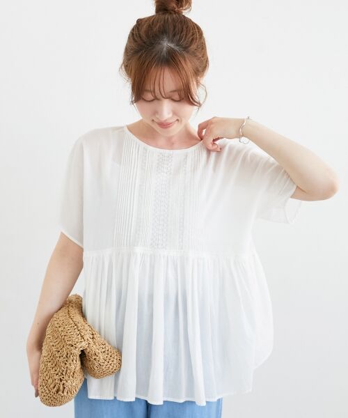le.coeur blanc / ルクールブラン シャツ・ブラウス | Fanakaレース2wayブラウス | 詳細5