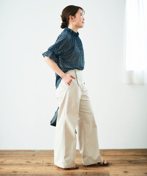 le.coeur blanc / ルクールブラン シャツ・ブラウス | シフォン幾何柄プリントブラウス | 詳細10