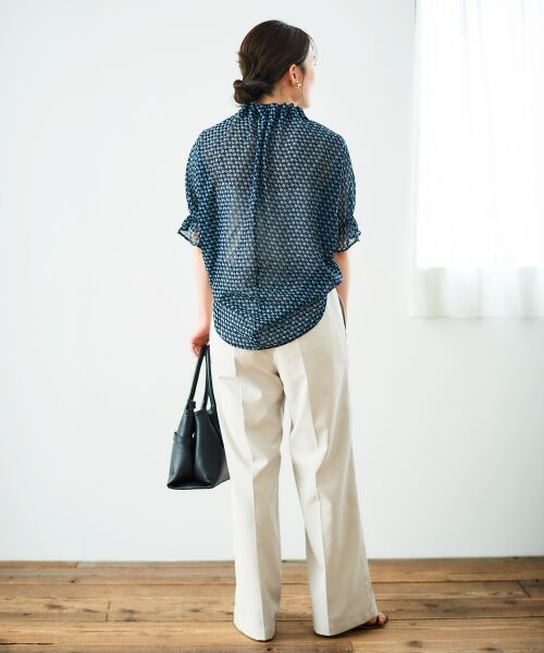 le.coeur blanc / ルクールブラン シャツ・ブラウス | シフォン幾何柄プリントブラウス | 詳細11