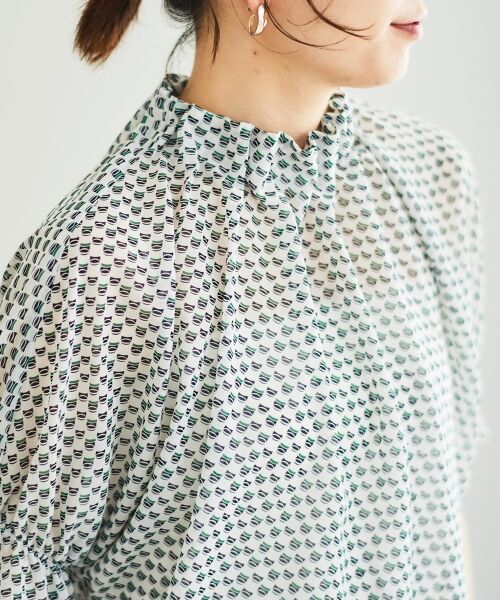 le.coeur blanc / ルクールブラン シャツ・ブラウス | シフォン幾何柄プリントブラウス | 詳細14